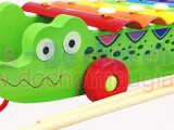 Đàn kéo 8 thanh Xylophone hình cá sấu xanh đáng yêu DK005