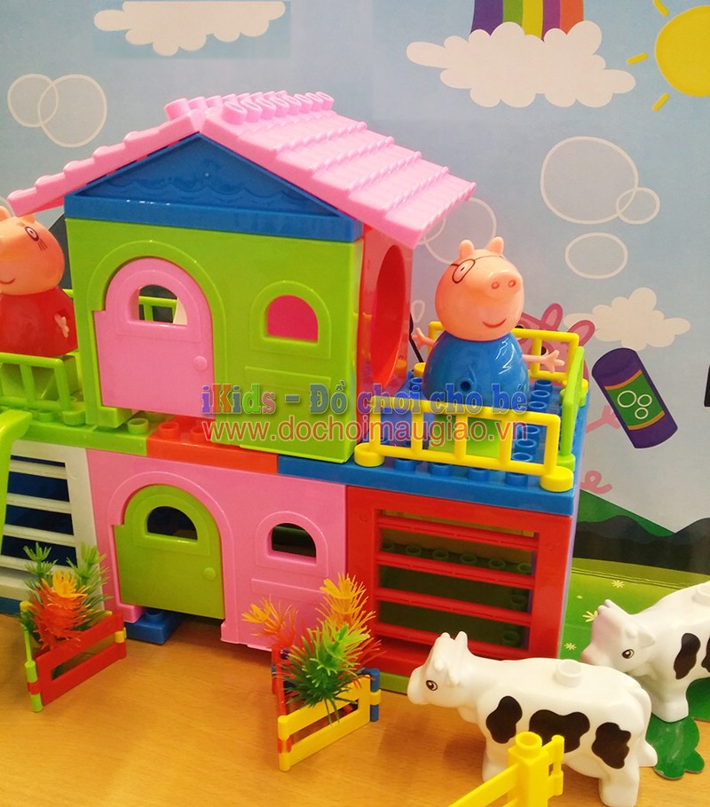 do choi xep hinh ngoi nha peppa pig dochoimaugiaovn 3
