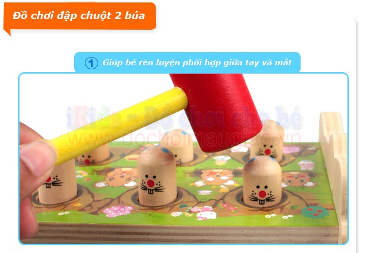 bo do choi dap chuot bang go 2 bua ikids shop 4
