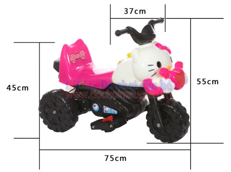 xe may dien tre em hello kitty dochoimaugiaovn 3