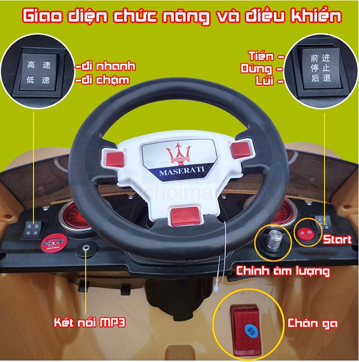 Xe oto dien tre em Maserati 6666 dochoimaugiao(10)